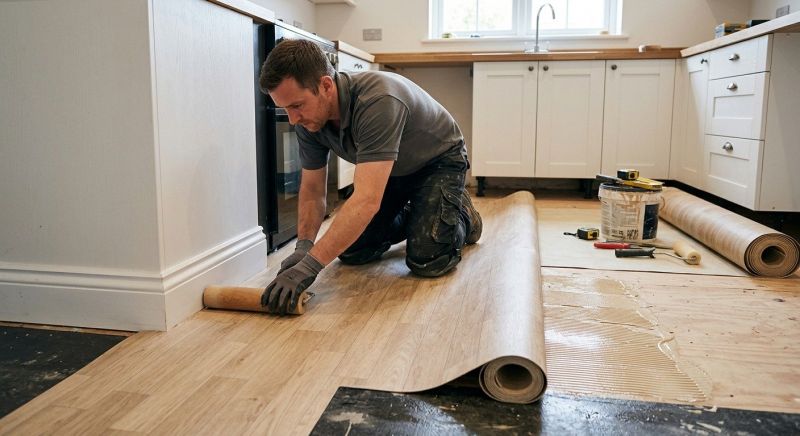 Sheet Linoleum Installation in Howard County, MD